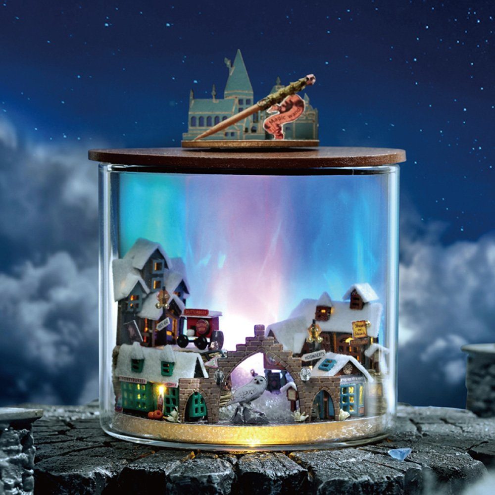 Cute Room 3D-Puzzle Puppenhaus Miniatur DIY hölzernes Zauber Licht, Puzzleteile, DIY Miniatur Modellbausatz zum basteln-Zauberflaschen-Serie