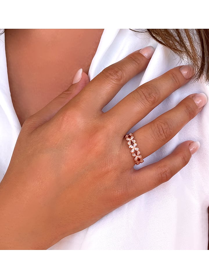 Les Petites Précieuses Rosévergold. Ring mit Edelsteinen günstig kaufen