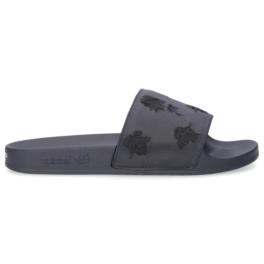 Y-3 - Badeschuhe ADILETTE AOP Kalbsleder - schwarz