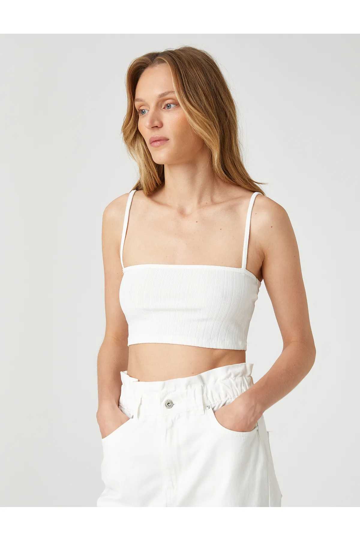 Koton  Crop Tank Top mit dünnen Trägern