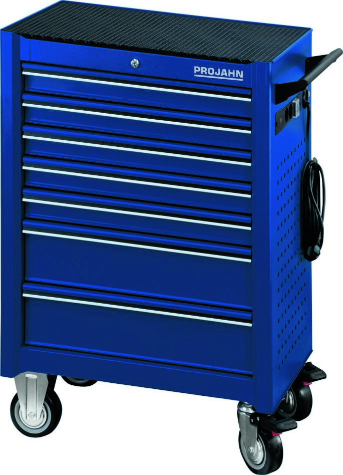 Projahn 6501-51 UNIVERSE műhelykocsi E-Power elektromos elválasztóval és 7 kék fiókkal
