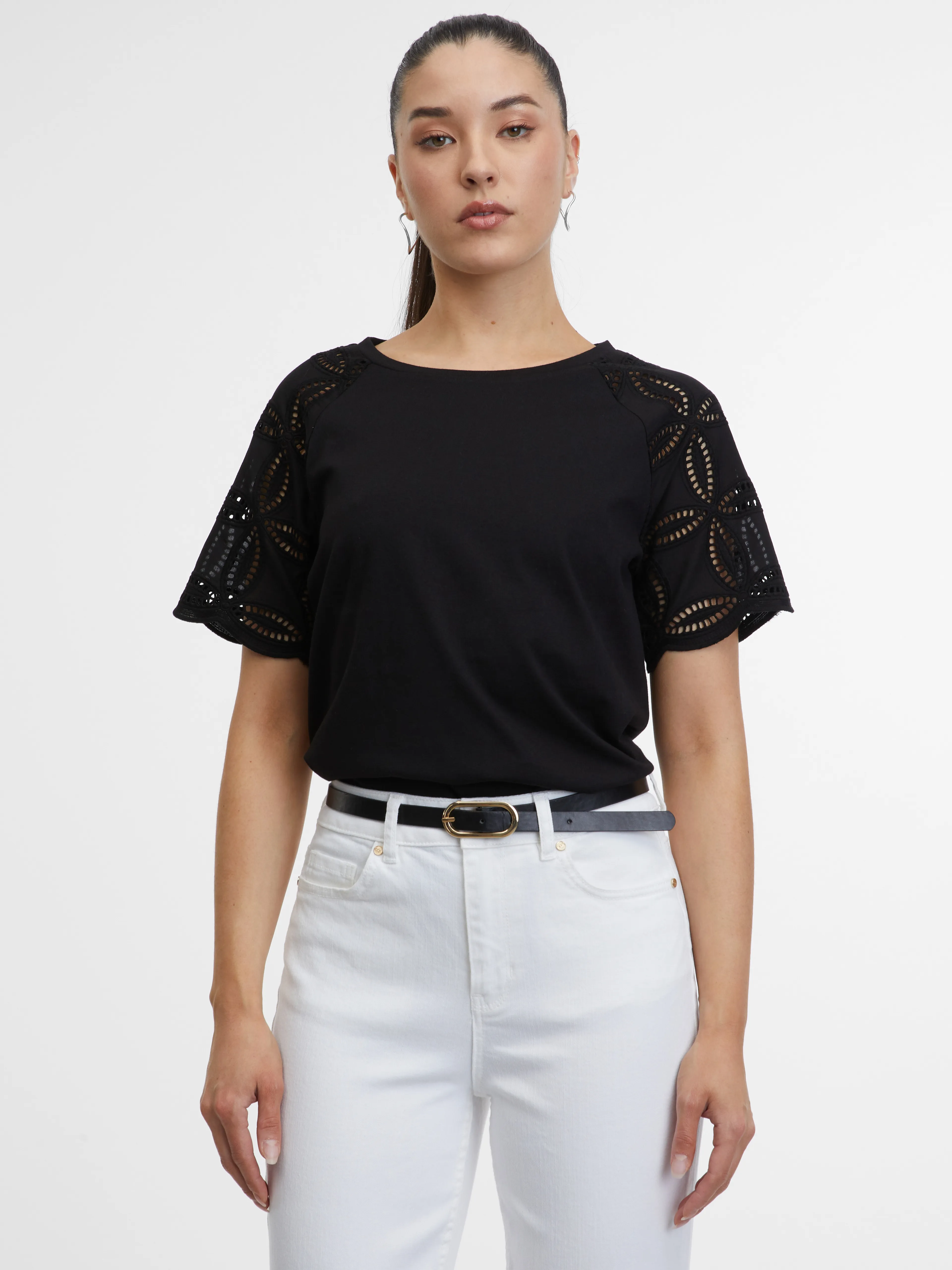 Schwarzes Damen-T-Shirt ORSAY