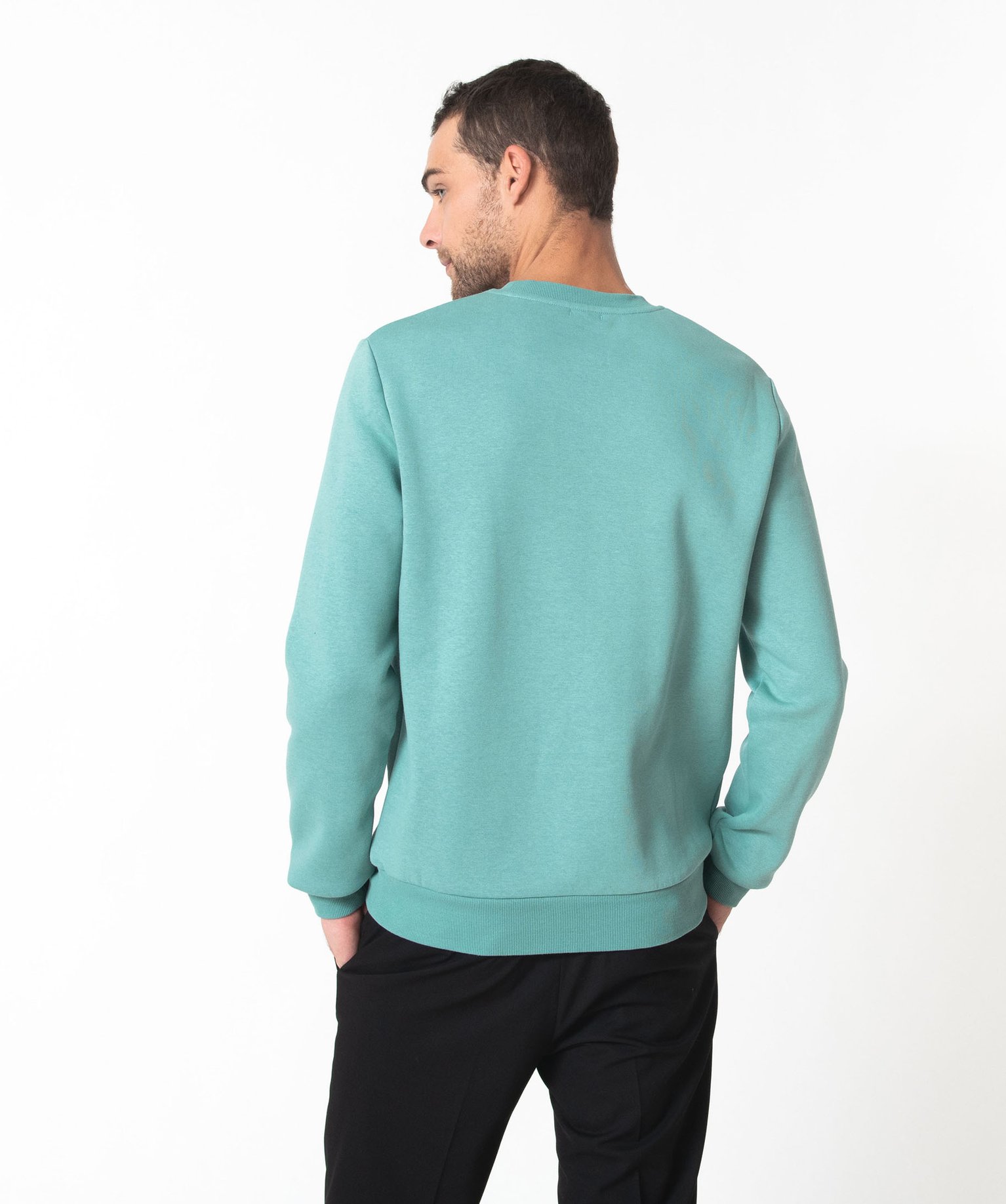 Sweat homme avec intérieur molletonné vert | GEMO