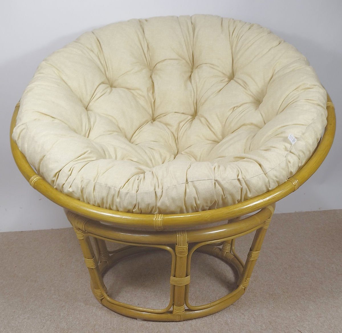 Rattani Rattanstuhl Rattan Papasan Papsensessel Rattansessel Fb. honig