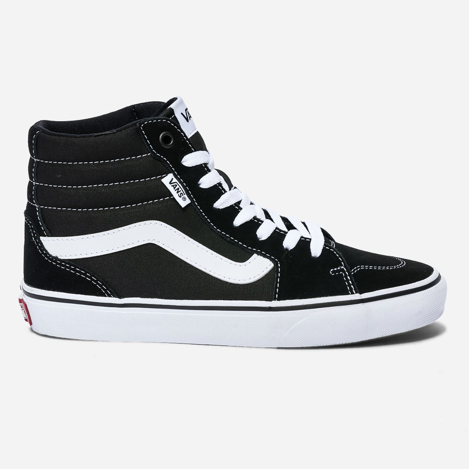 Basket VANS noire en toile et cuir velours