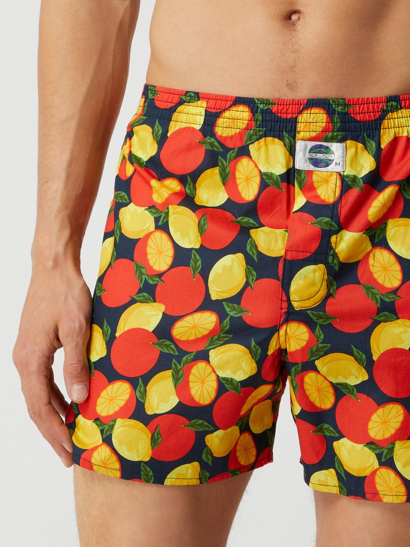 Boxershorts aus Baumwolle mit Allover-Muster in rot