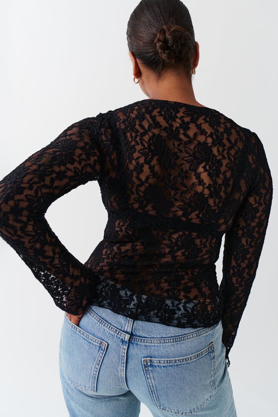 V-neck lace top