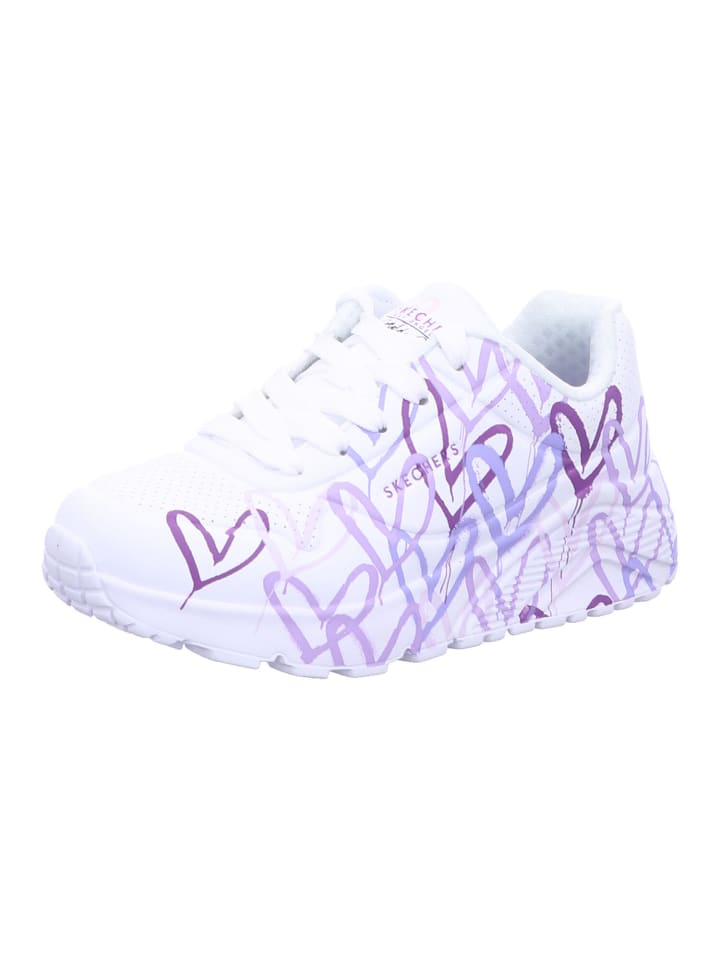 Skechers Mädchen Halbschuhe UNO LITE - SPREAD THE LOVE in Weiß günstig kaufen