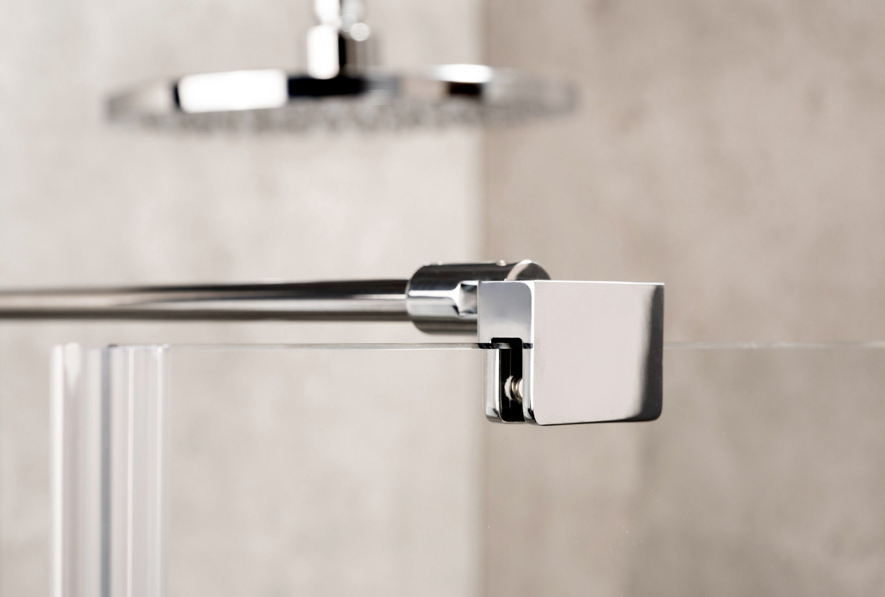 Dusbad Eckdusche Dusche Dusbad Vital 2 Drehtür an Festteil links + Duschwand rechts, BxT: 97x105 cm, ESG-Glas