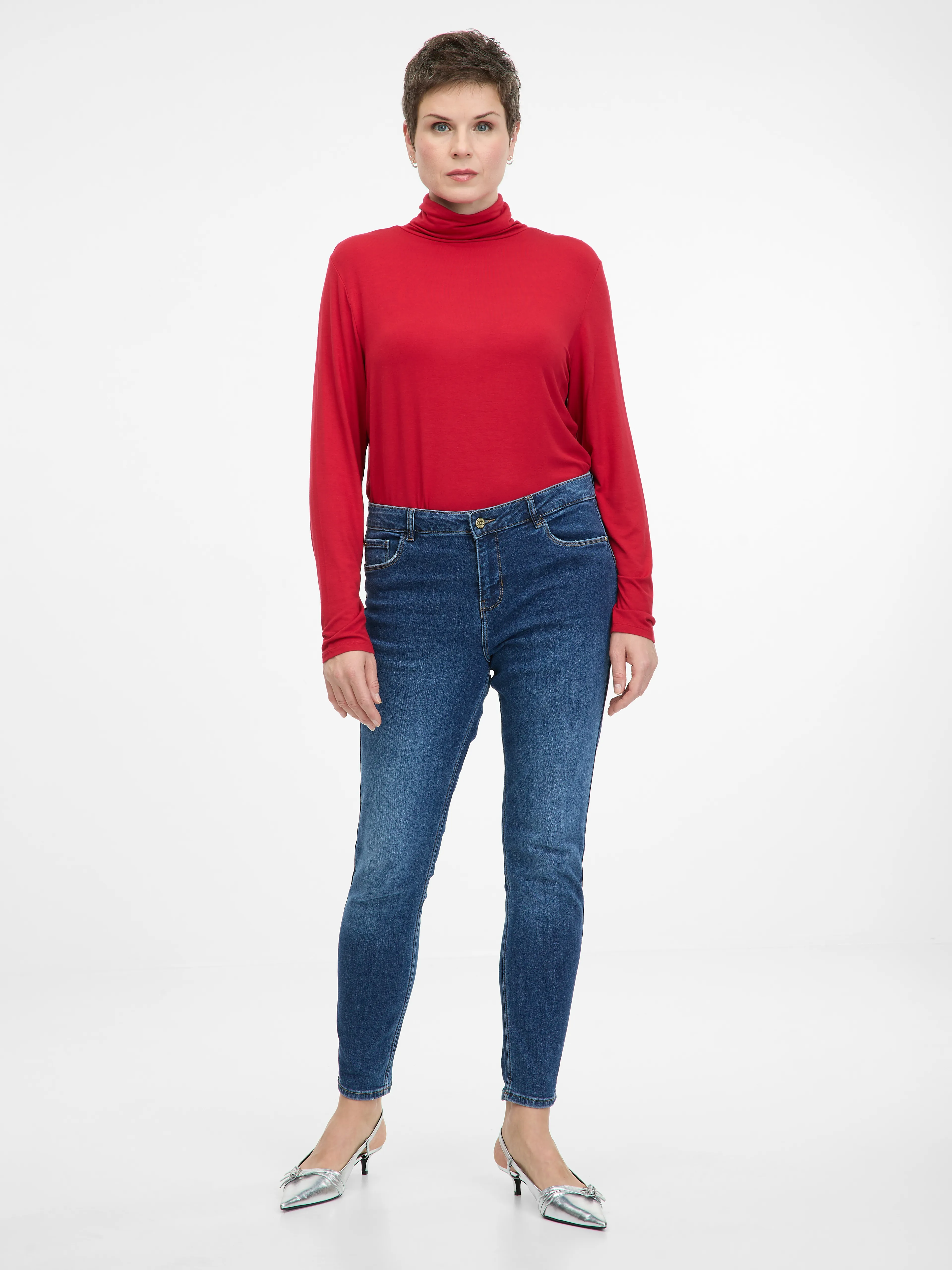 Rotes Damen-Langarm-T-Shirt ORSAY