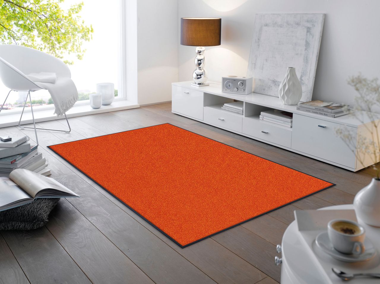 Fuma Rutschfeste Fußmatte TC_Burnt Orange 180 x 120 cm