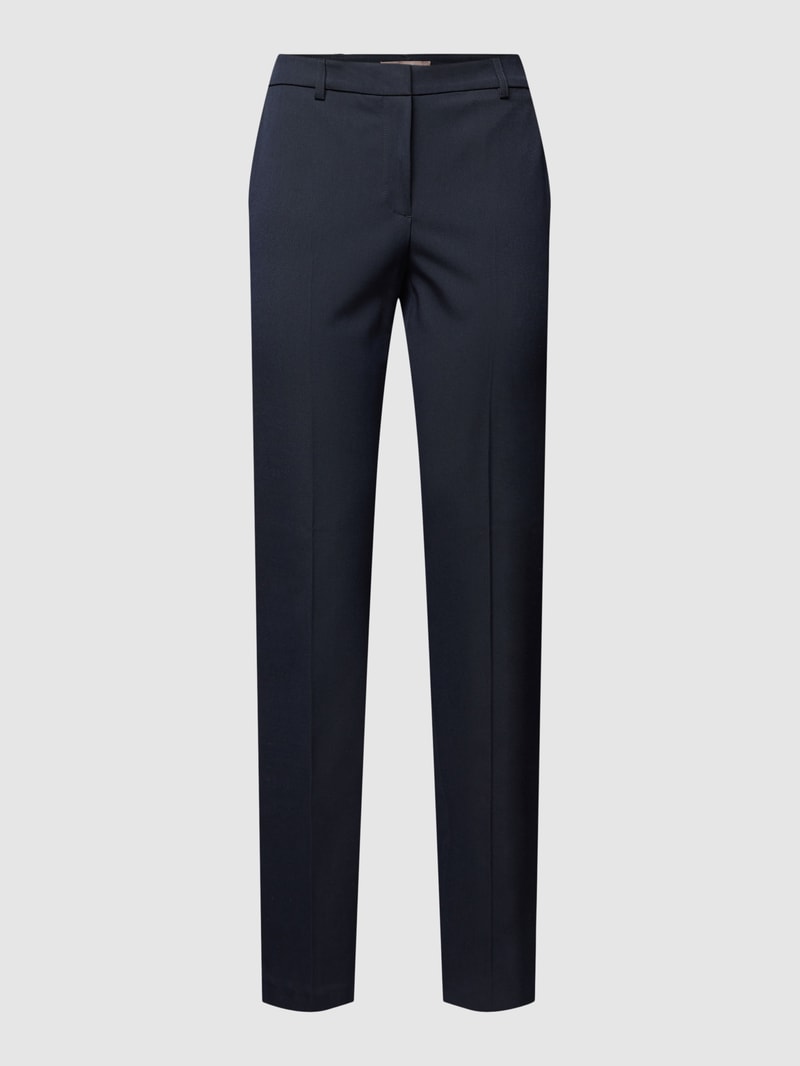 Stoffhose mit Bügelfalten in marineblau