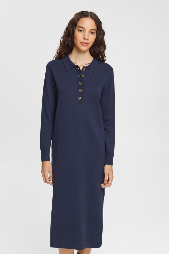 Strickkleid mit Polokragen
