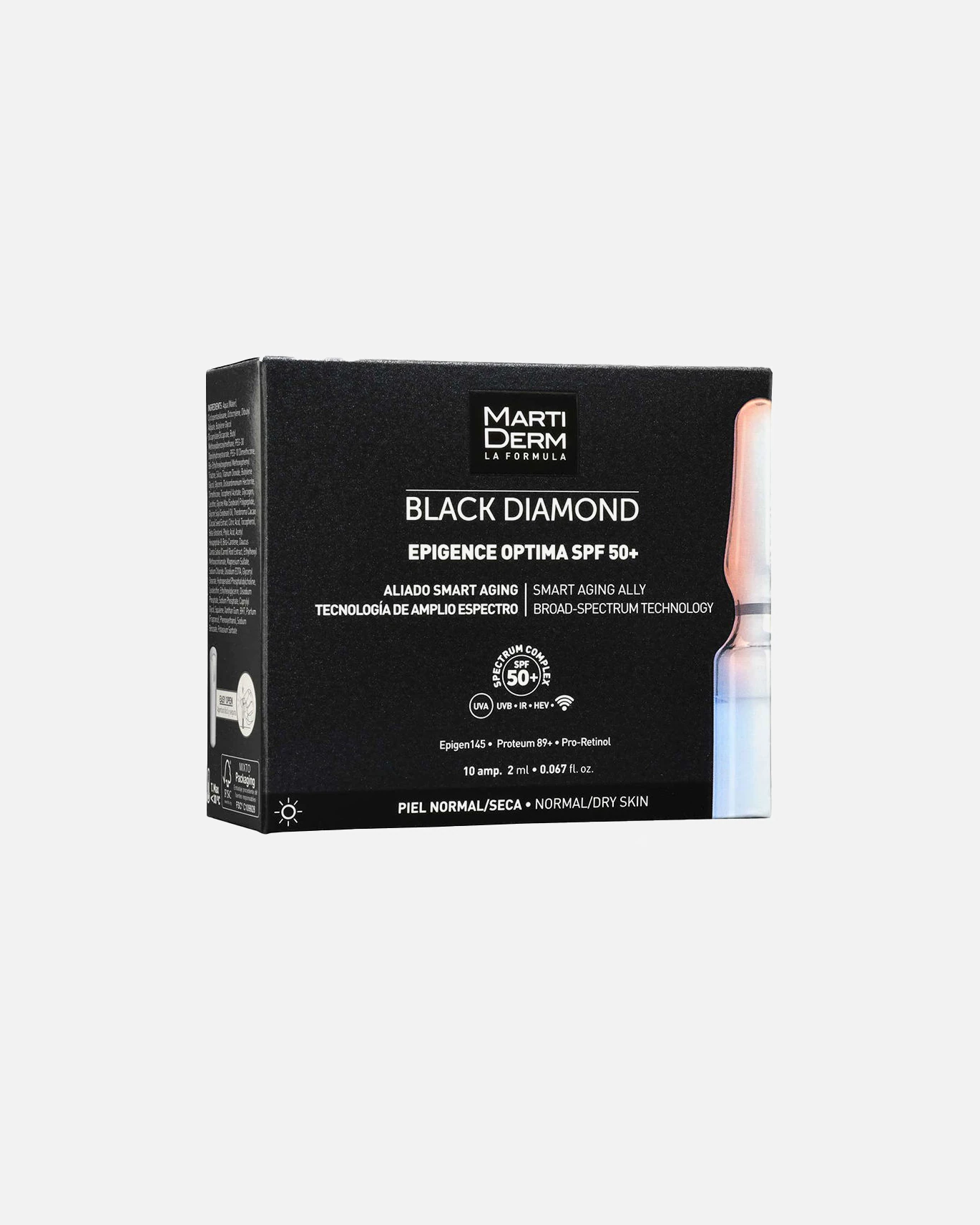 Martiderm Black Diamond Epigence Optima Ampoules do skóry normalnej i suchej SPF 50+ 30 X