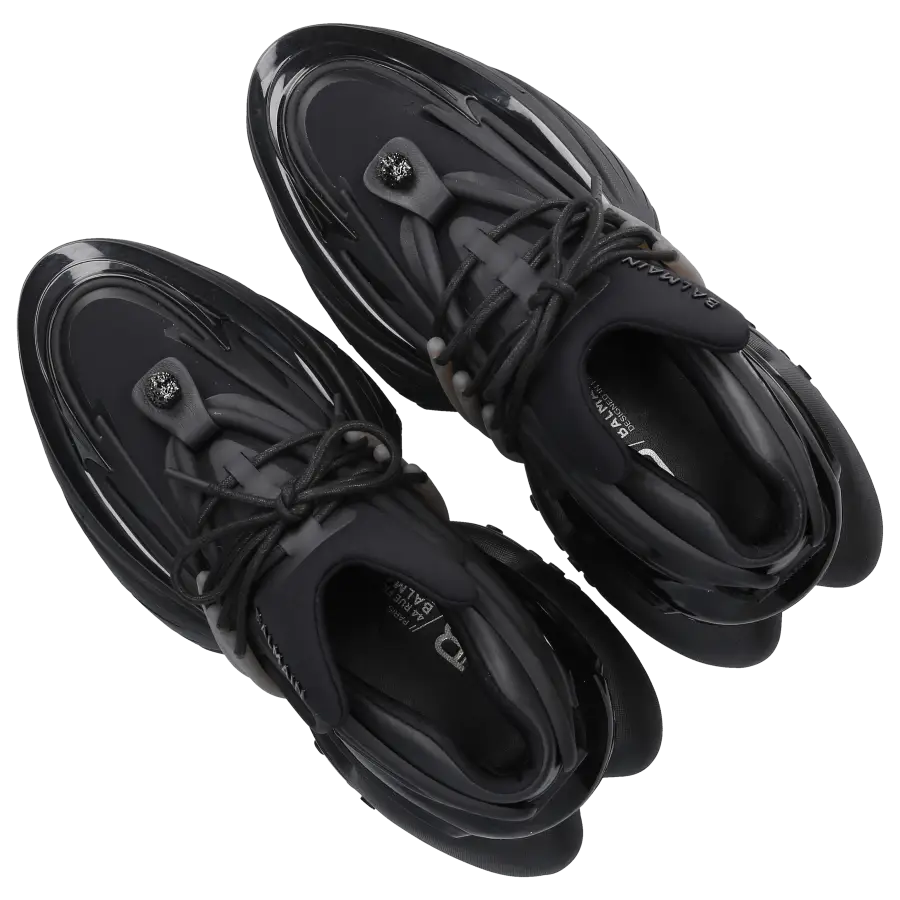 Balmain - Sneaker low UNICORN Kalbsleder Neopren - schwarz