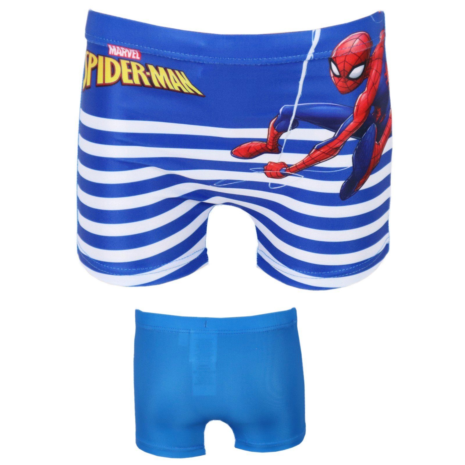 MARVEL Badehose Spider-Man Kinder Badeshorts Schwimmhose Gr. 98 bis 116, Blau