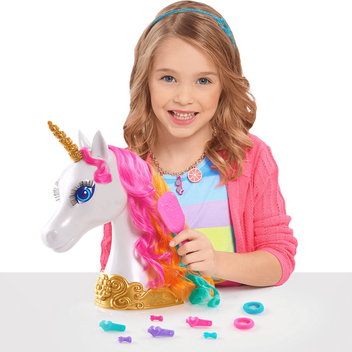 Barbie Dreamtopia Unicorn Styling Head, 10-tlg.
