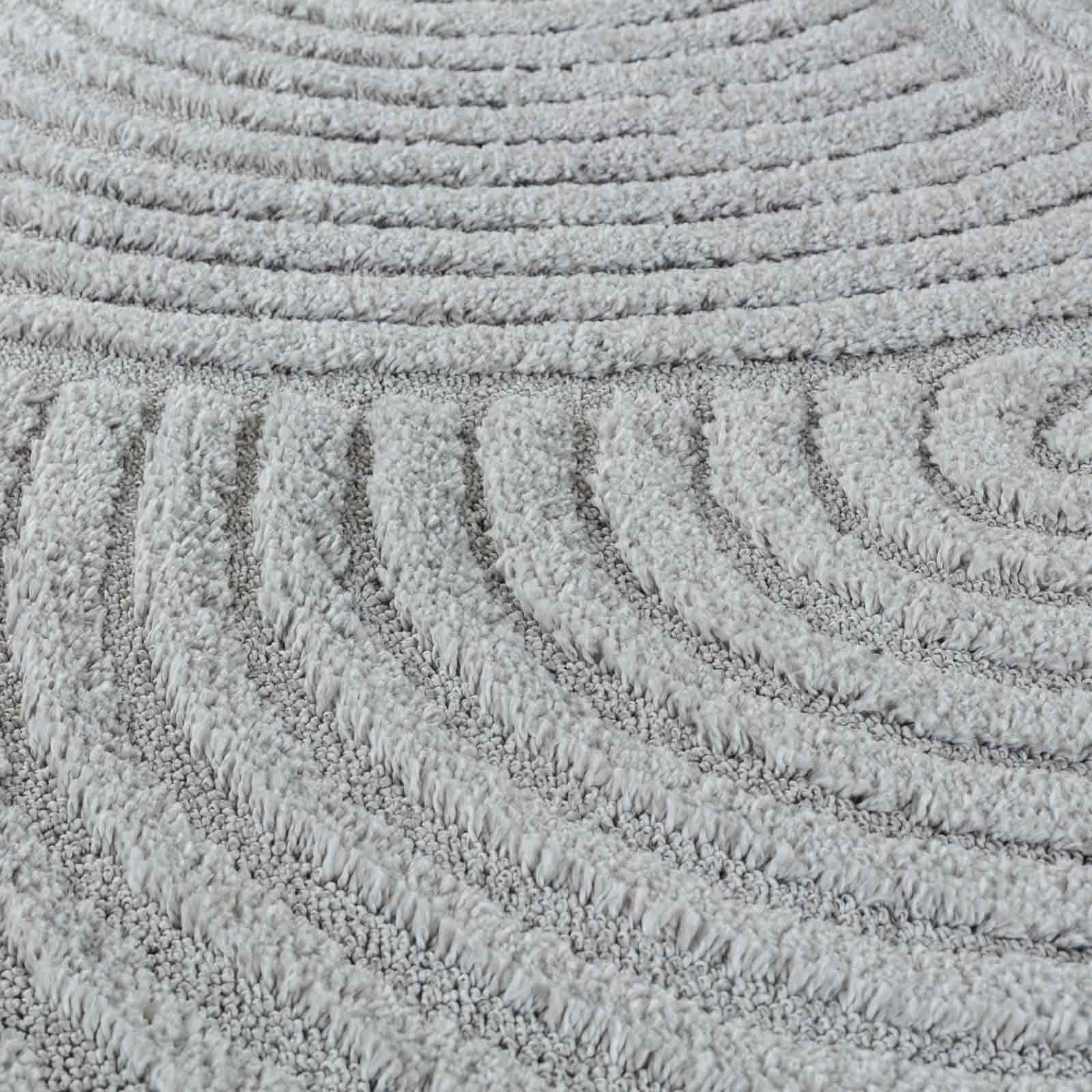Designteppich Designerteppich Tokio hoch-tief Struktur Wellen uni, TaraCarpet, rechteckig, Höhe: 20 mm, moderner scandi BOHO grau Wohnzimmer Schlafzimmer Flur 080x150 cm