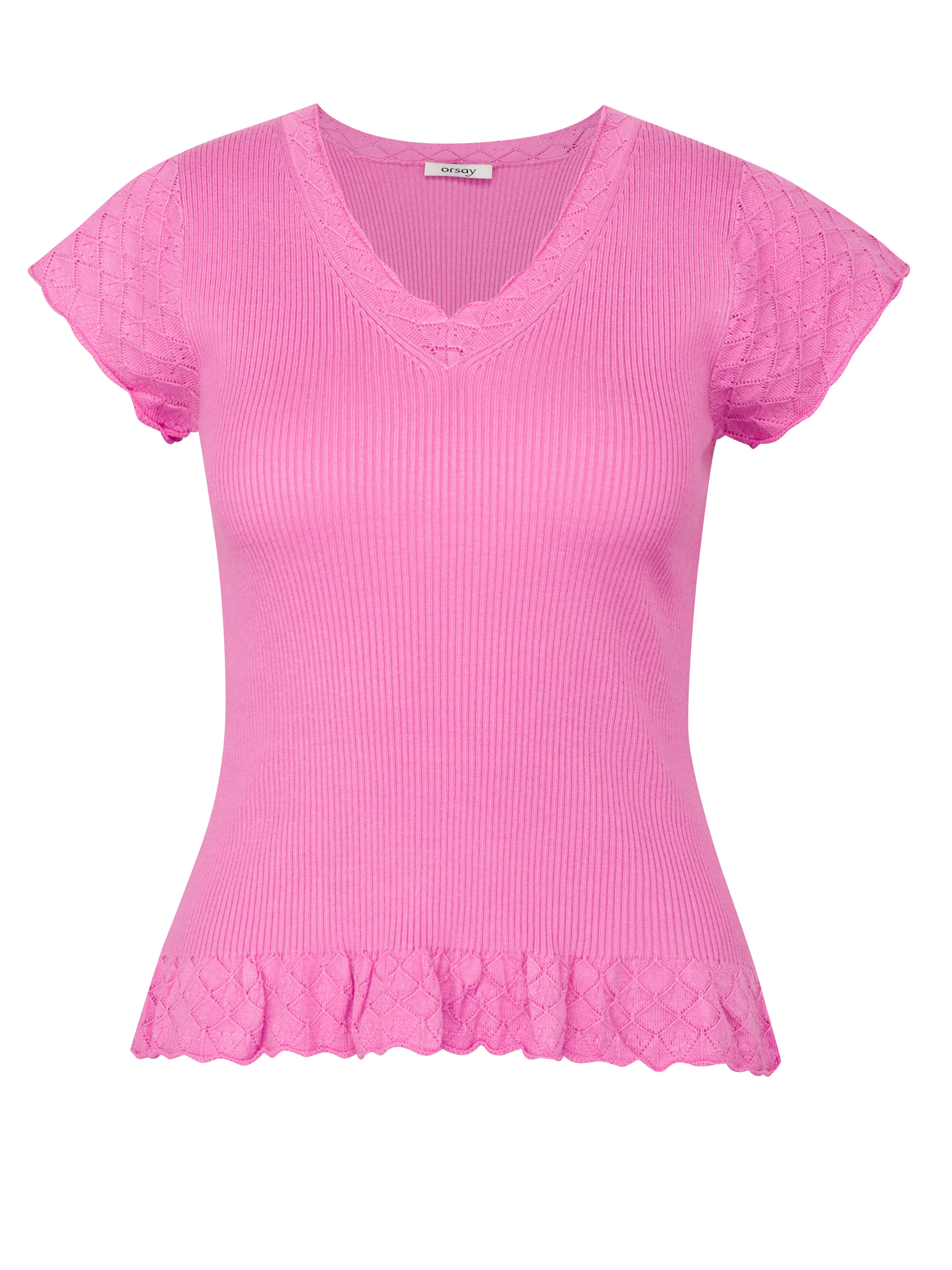 Rosa Damen Kurzarm-T-Shirt ORSAY