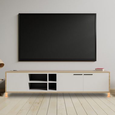 relaxdays Erhöhungs-Set Möbelerhöher 4er Set aus Bambus, Natur