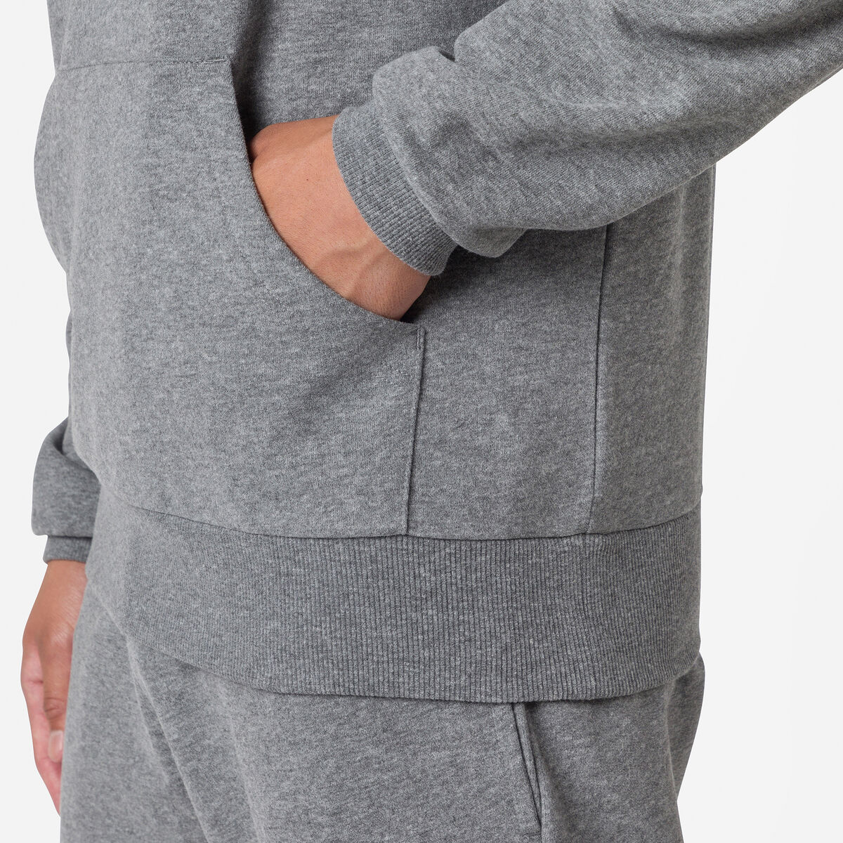 Herrensweatshirt aus Baumwolle mit Kapuze und Logo
