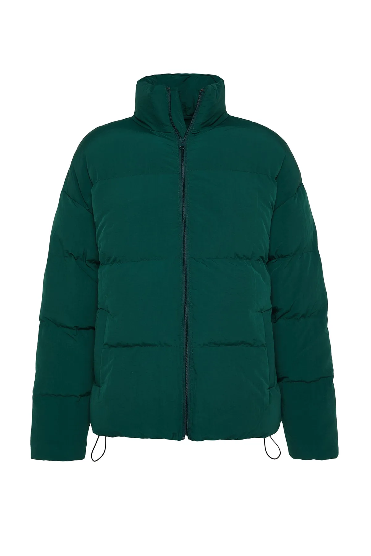 Trendyol Collection  Grüne Unisex-Pufferjacke in Oversize-Passform mit Stehkragen TMNAW24MO00003