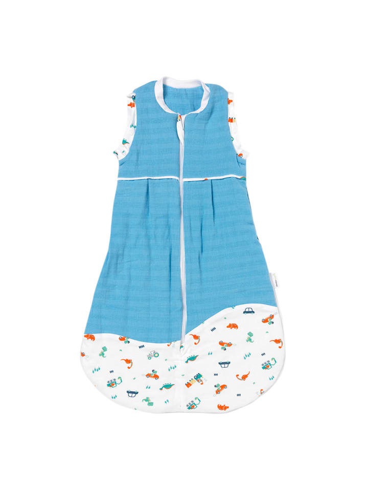 SlumberOrganix Bio Musselin Babyschlafsack, 2,5 Tog in Blau günstig kaufen 70 cm