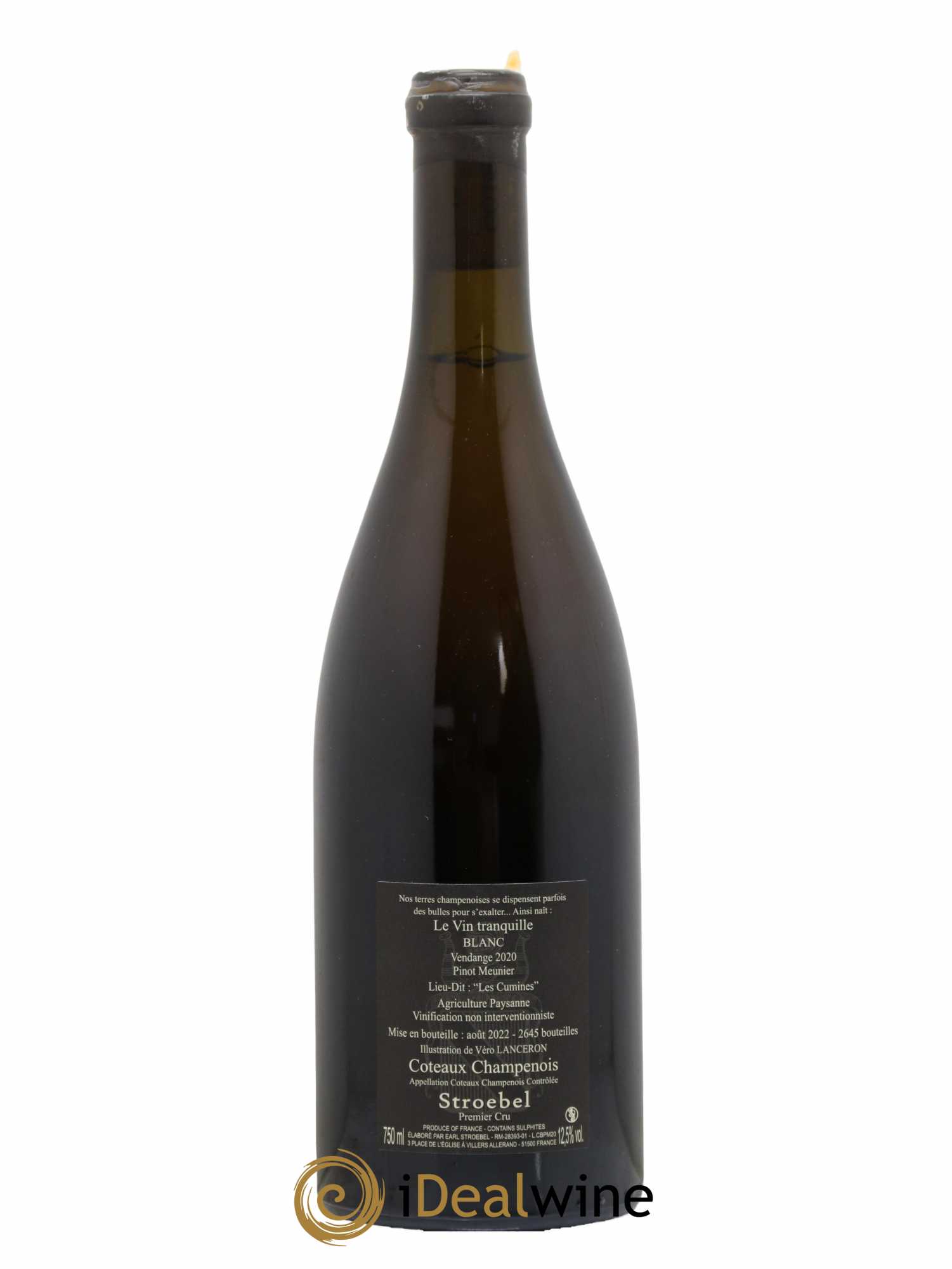 Coteaux Champenois Le Vin Tranquille Les Cumines Stroebel  2020 - Lot de 1 Bouteille
