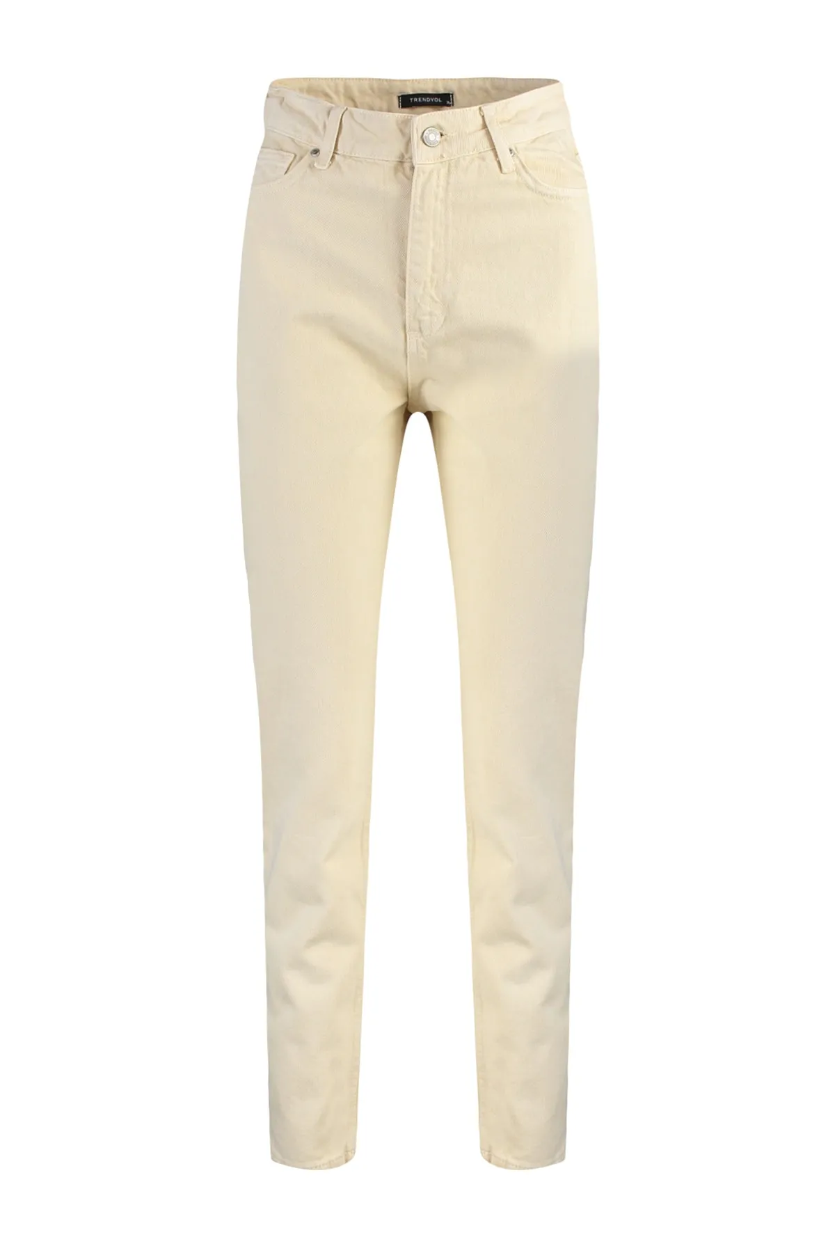 Trendyol Collection  Beige Nachhaltigere High Waist Mom Jeans TWOAW23JE00389