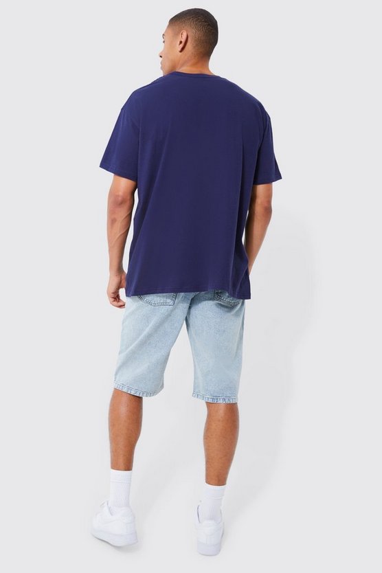 Oversize T-Shirt mit Sleeping Cupid Blumen-Print
