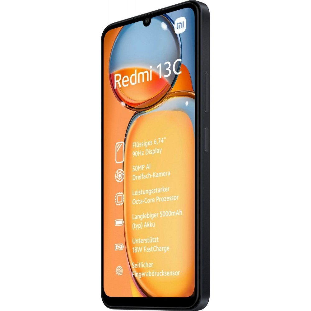 Xiaomi Redmi 13C 128 GB / 6 GB - Smartphone - midnight black Smartphone (6,7 Zoll, 128 GB Speicherplatz)