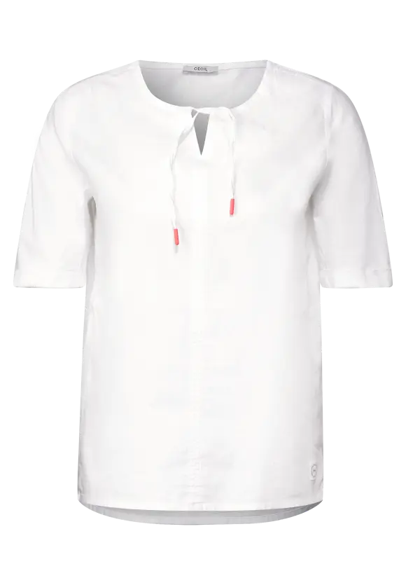 CECIL Leinen Bluse in Unifarbe