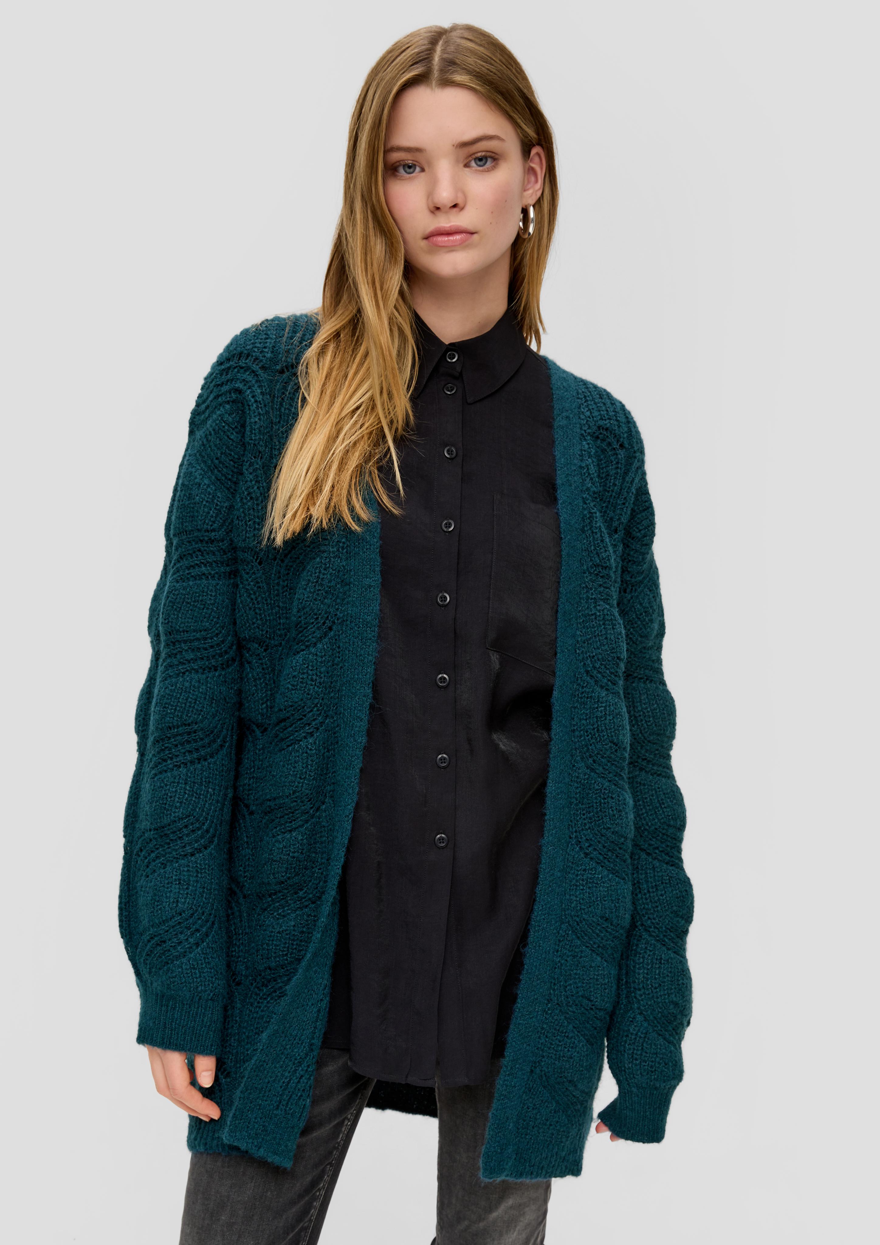 Strick-Cardigan mit Zopfmuster  2151228-6985