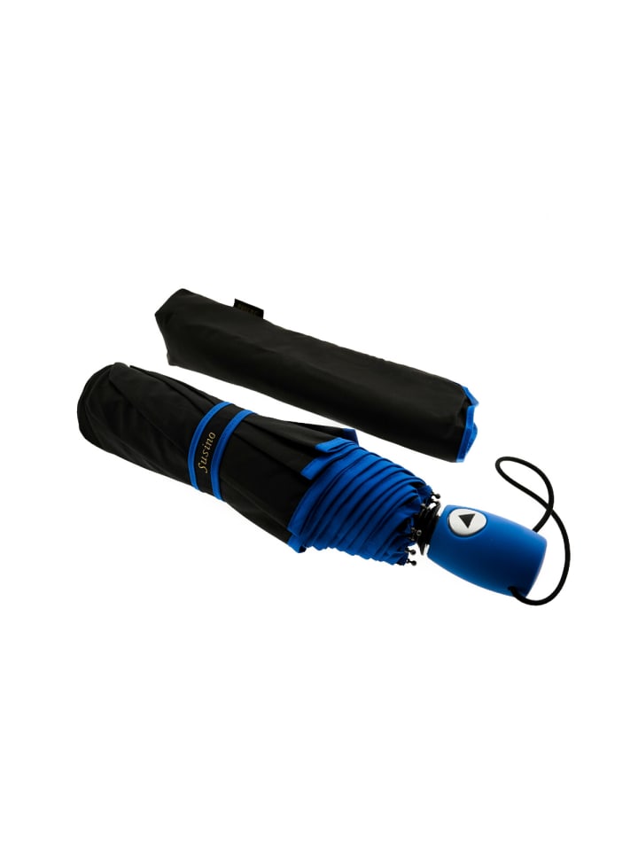 COFI 1453 Teleskop Taschenschirm mit Schutzhülle ergonomischer Gummigriff in Blau günstig kaufen onesize