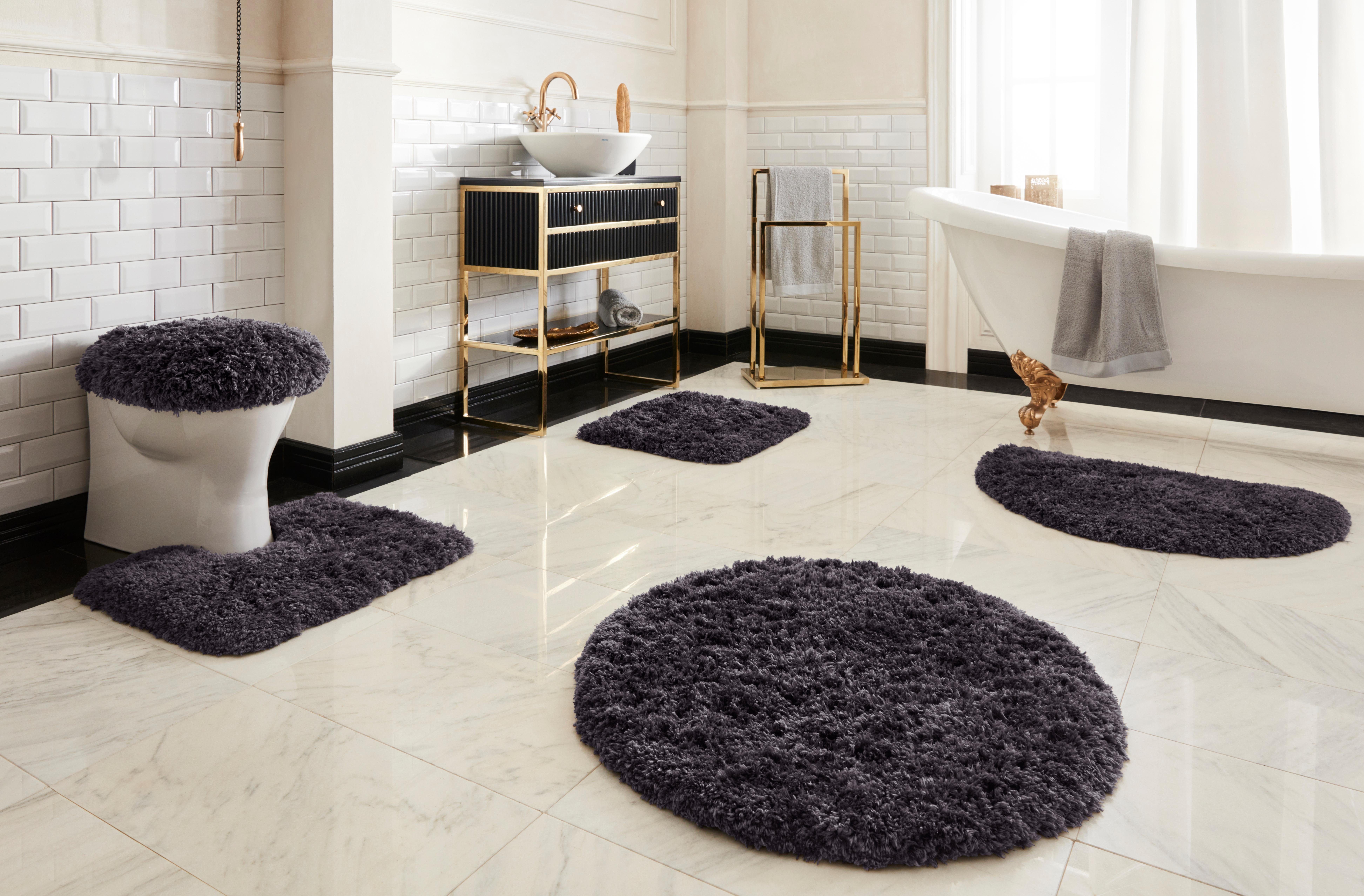 Badematte Micro exclusiv Guido Maria Kretschmer Home&Living, Höhe 55 mm, rutschhemmend beschichtet, schnell trocknend, strapazierfähig, Polyester, rechteckig, Badteppich, Badematten auch als 3 teiliges Set & rund erhältlich