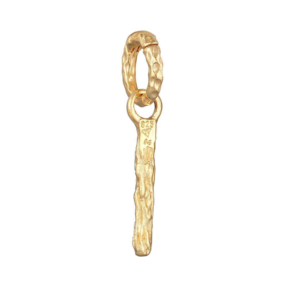 Elli Elli Pendentif Femmes Lettre I Look Organique en argent sterling 925 plaqué or Pendentif