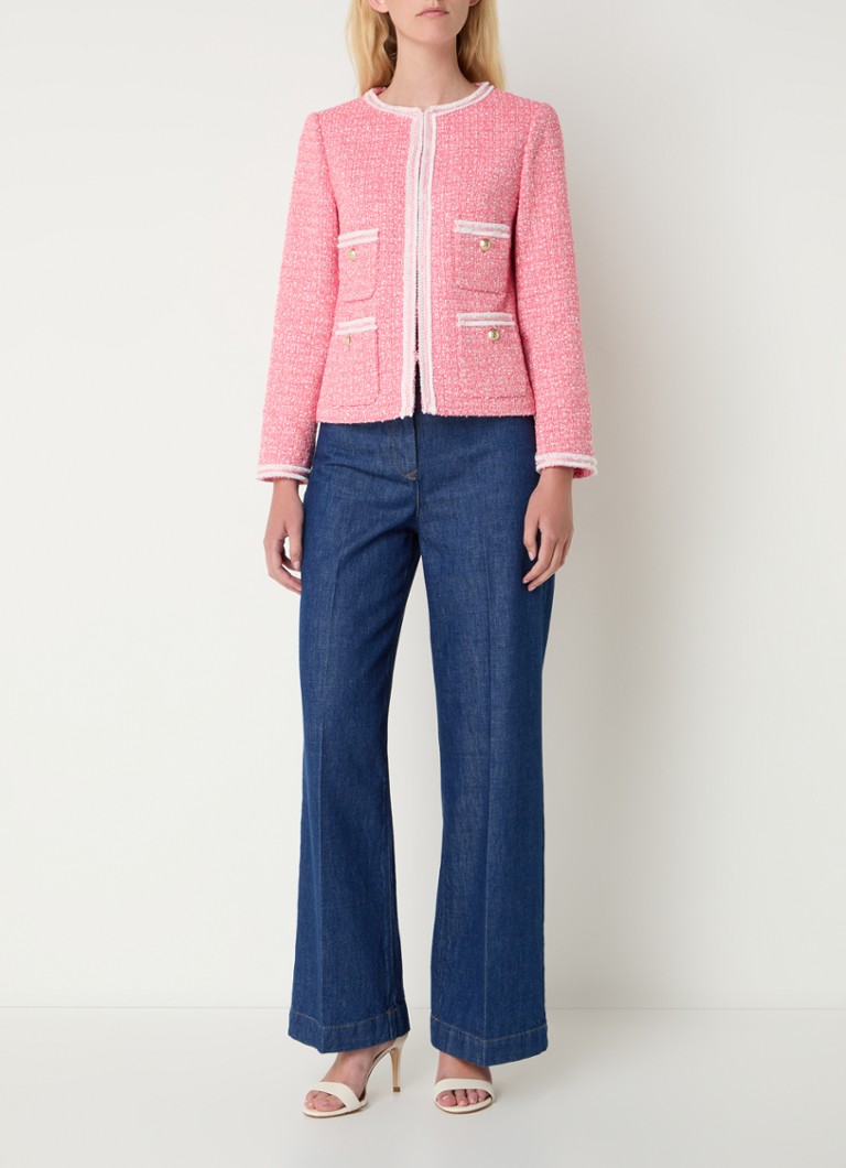 Chaqueta Charlie de tweed de LKBennett con bolsillos aplicados.