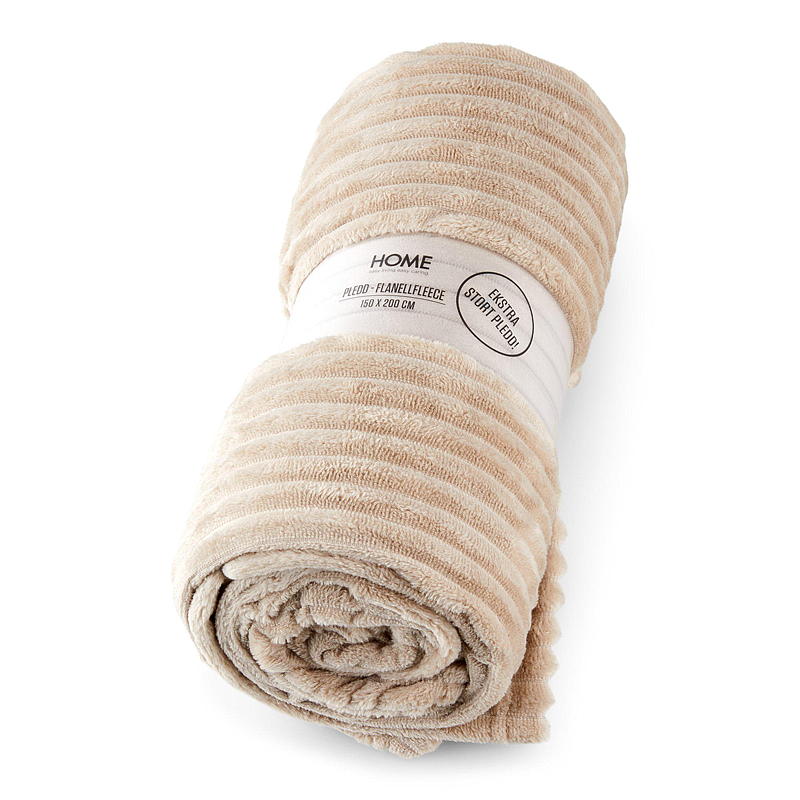 Home Pledd 150 x 200 cm flanellfleece sand