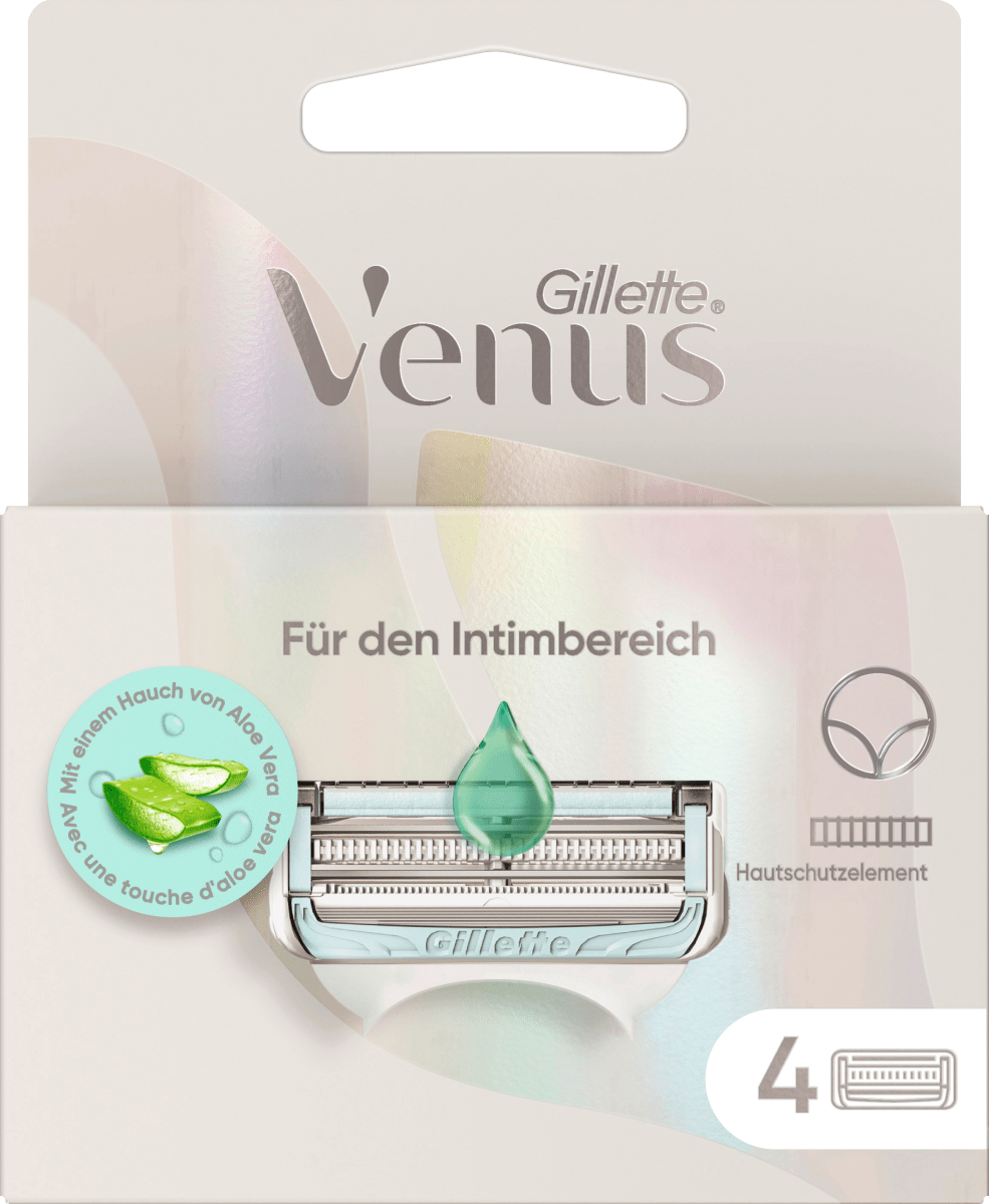Rasierklingen für den Intimbereich, Aloe Vera, 4 St