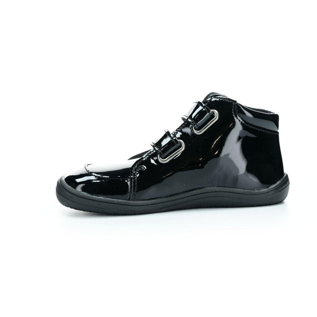 Baby Bare Febo Fall Shiny Black (mit Membran) Barfuß-Stiefeletten