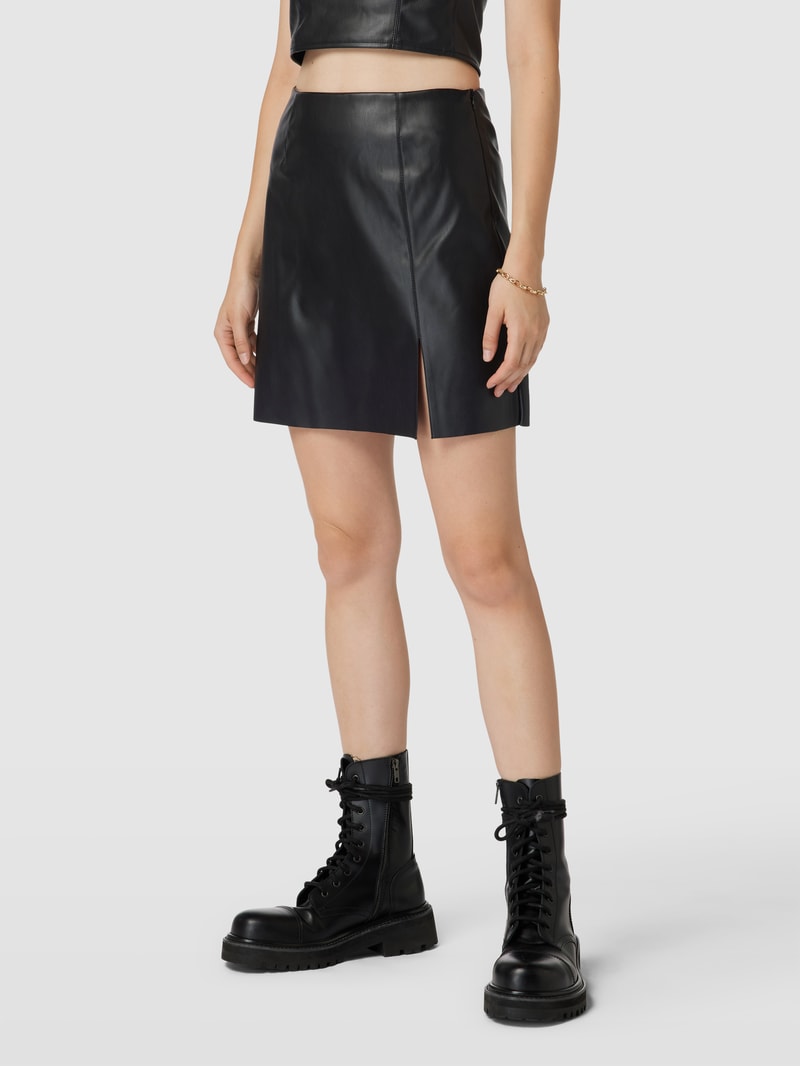 Minirock mit Beinschlitz Modell 'CLARA' in schwarz