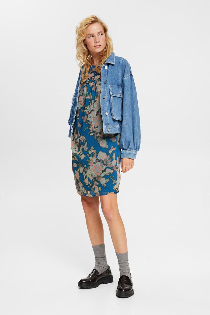 Chiffon-Kleid mit Muster