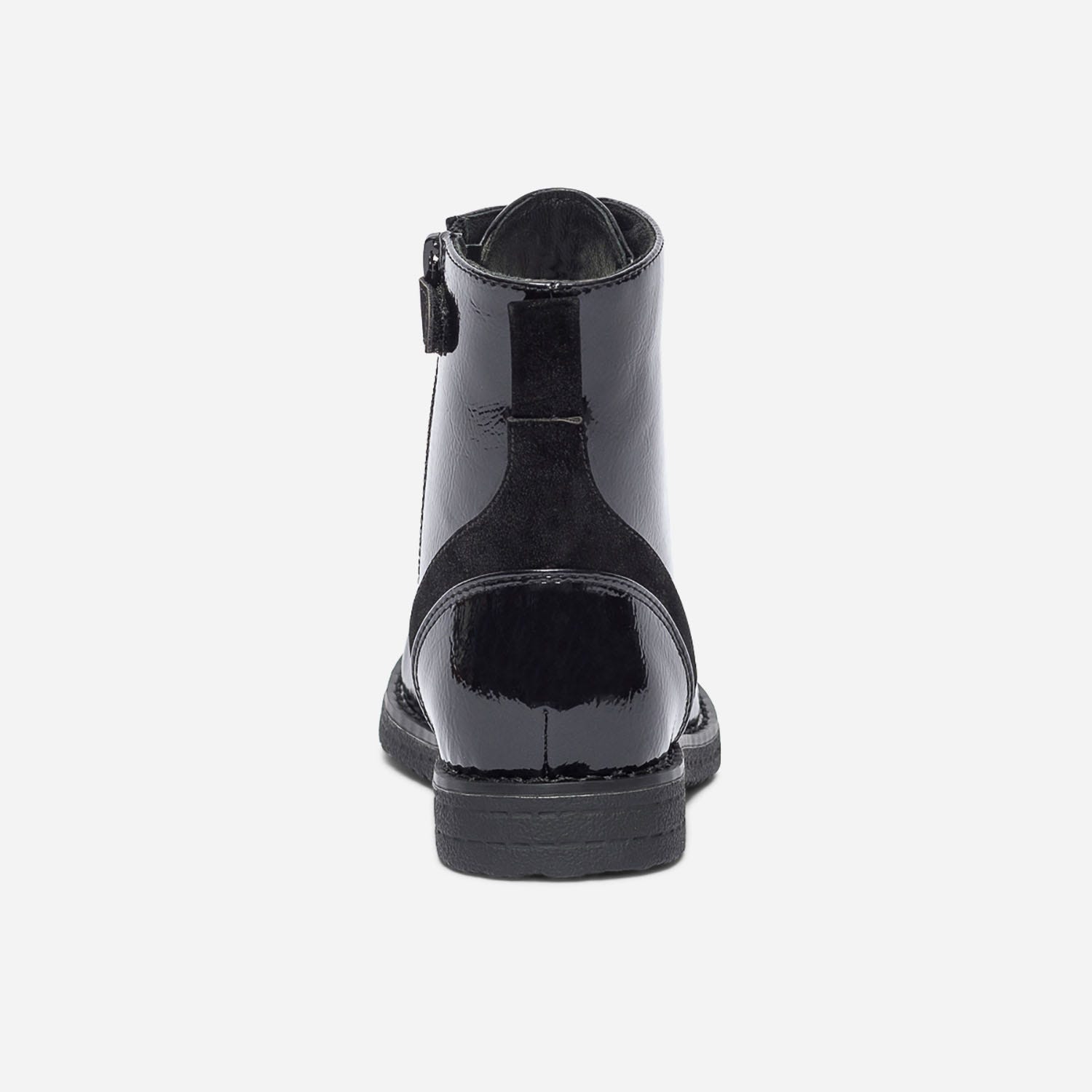 Bottine noire vernie à lacets