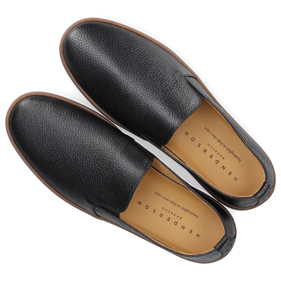 Henderson - Slipper RODI Hirschleder - schwarz