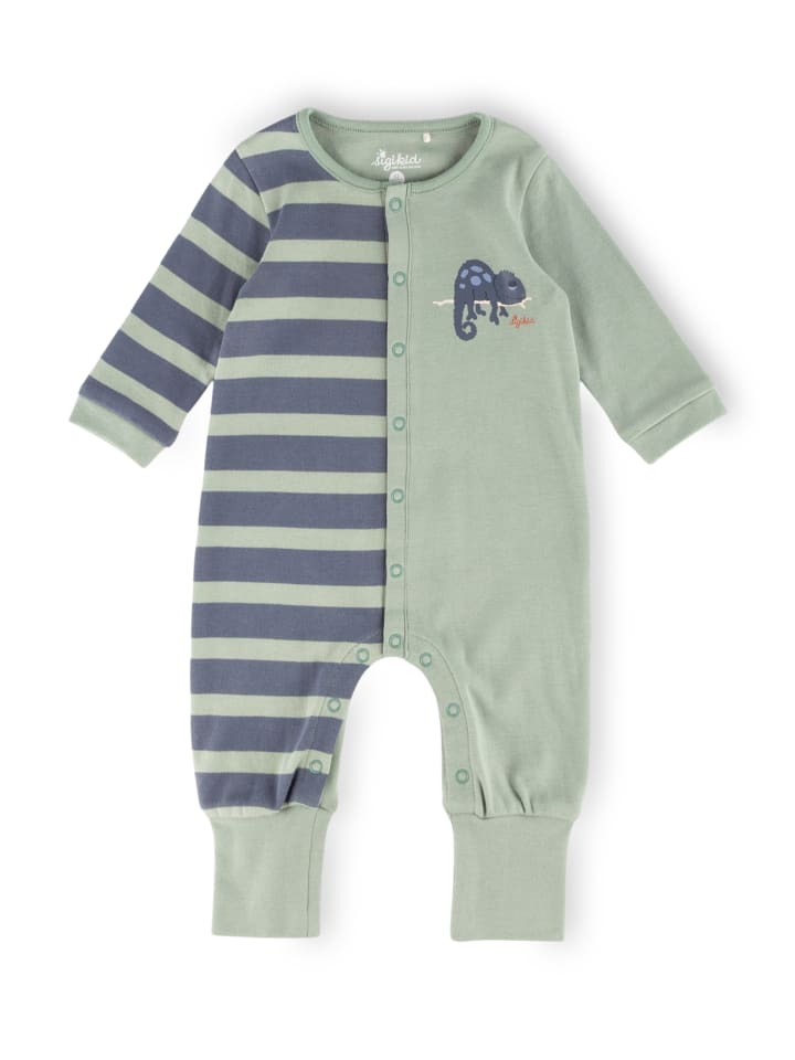 Sigikid Overall Baby Nachtwäsche in grün/blau günstig kaufen