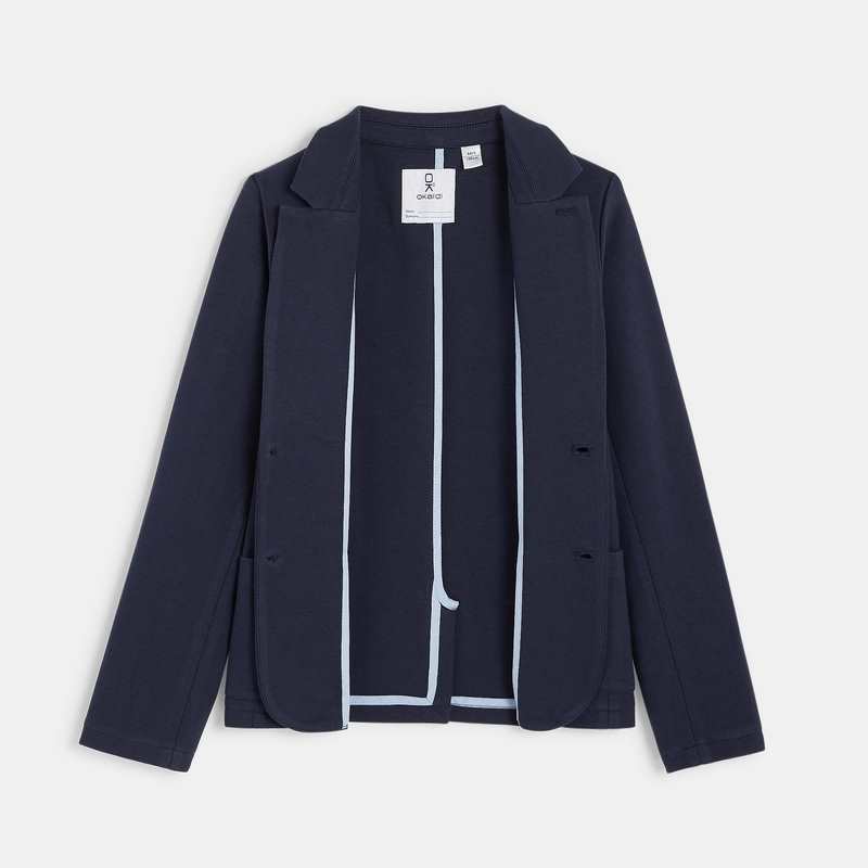 Veste de costume en jersey bleu garçon
