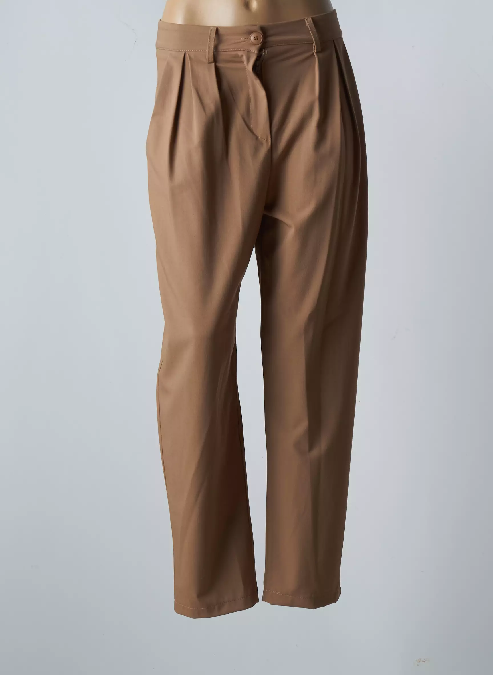 Studio Parisien Pantalons Droits Femme couleur marron