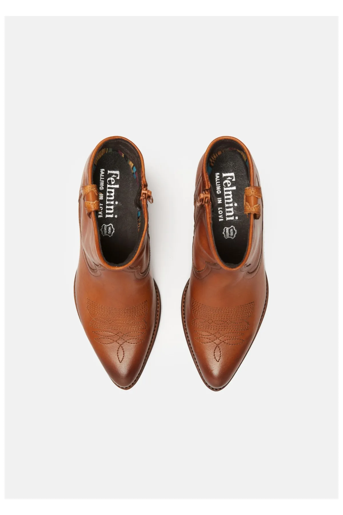 Felmini  Stiefelette - Braun - Blockabsatz