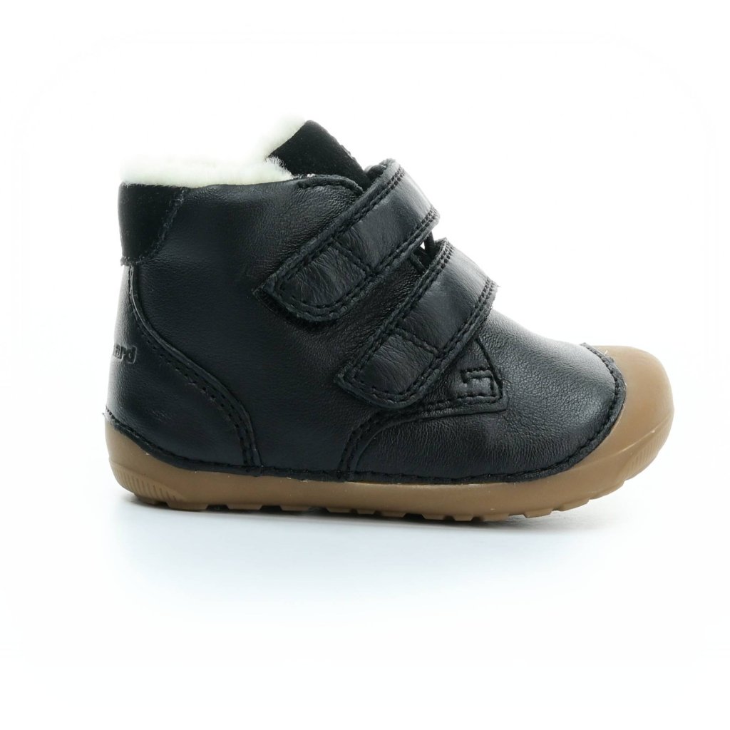 Bundgaard Petit Mid Winter Strap Black schwarze Barfuß-Stiefeletten
