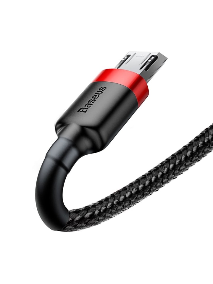 Baseus Baseus USB zu Micro USB Kabel – 2m Ladekabel in Schwarz-Rot in Schwarz günstig kaufen 200 cm